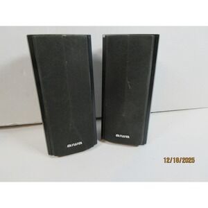 Aiwa Speaker System Black Bookshelf Stereo Pair Model SX-N91